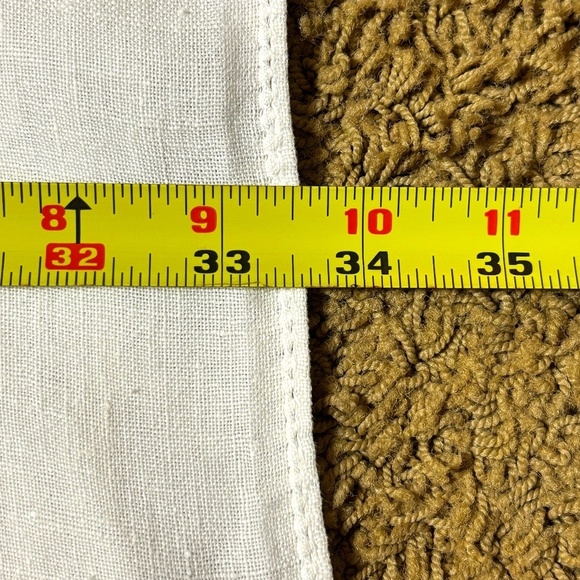 VTG Embroidery Lace Linen Tablecloth 66 X 82 Ivory Seat 6-8 Flaws/ Repairs - Picture 13 of 14